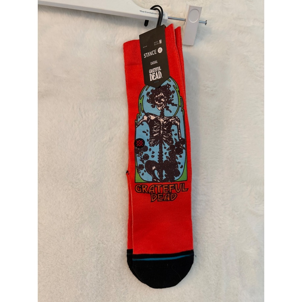 Stance Grateful Dead Skeleton Crew Socks Red Medium Men 6-8.5 Women 8-10.5 NEW